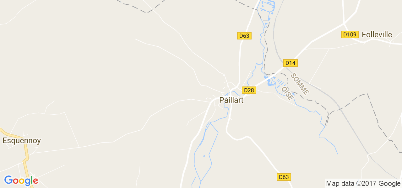 map de la ville de Paillart