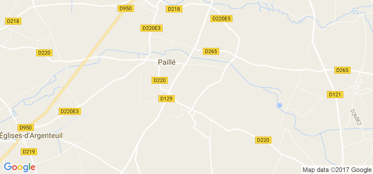 map de la ville de Paillé