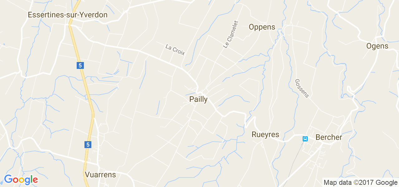 map de la ville de Pailly