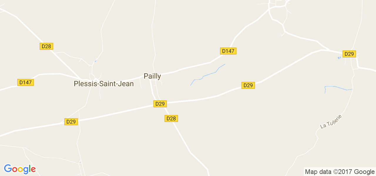 map de la ville de Pailly