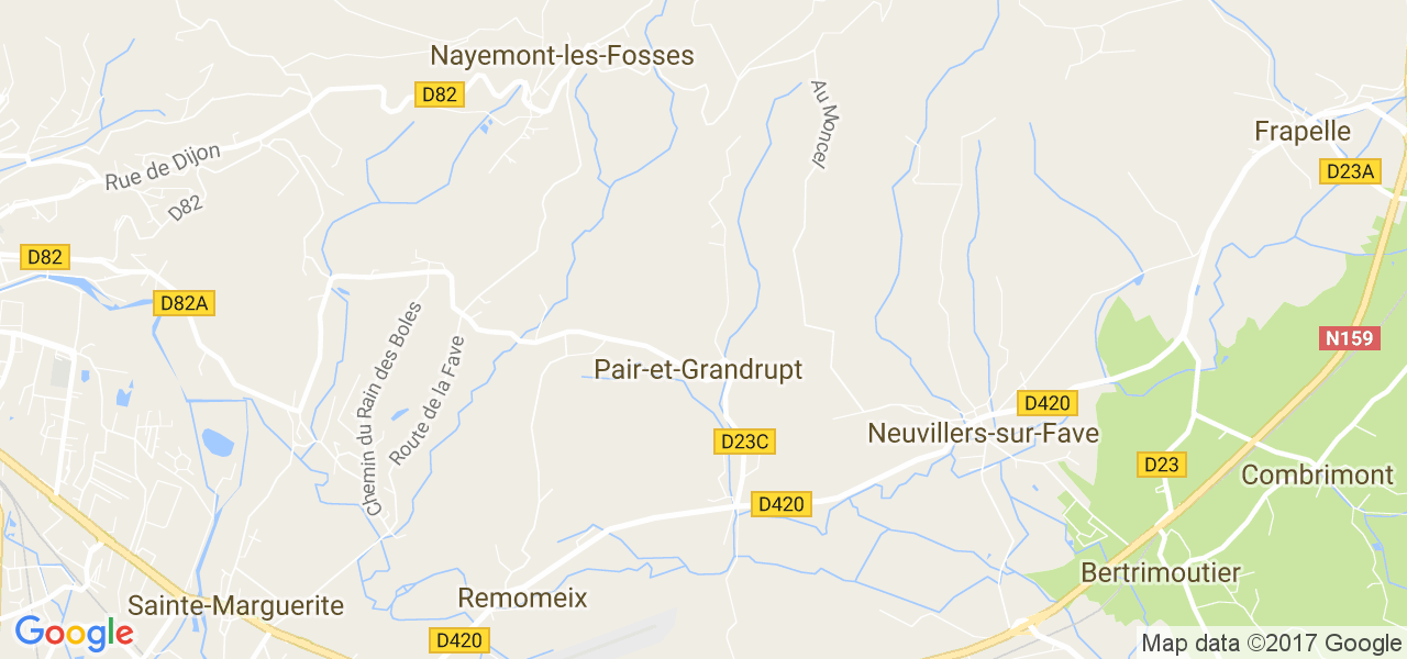 map de la ville de Pair-et-Grandrupt