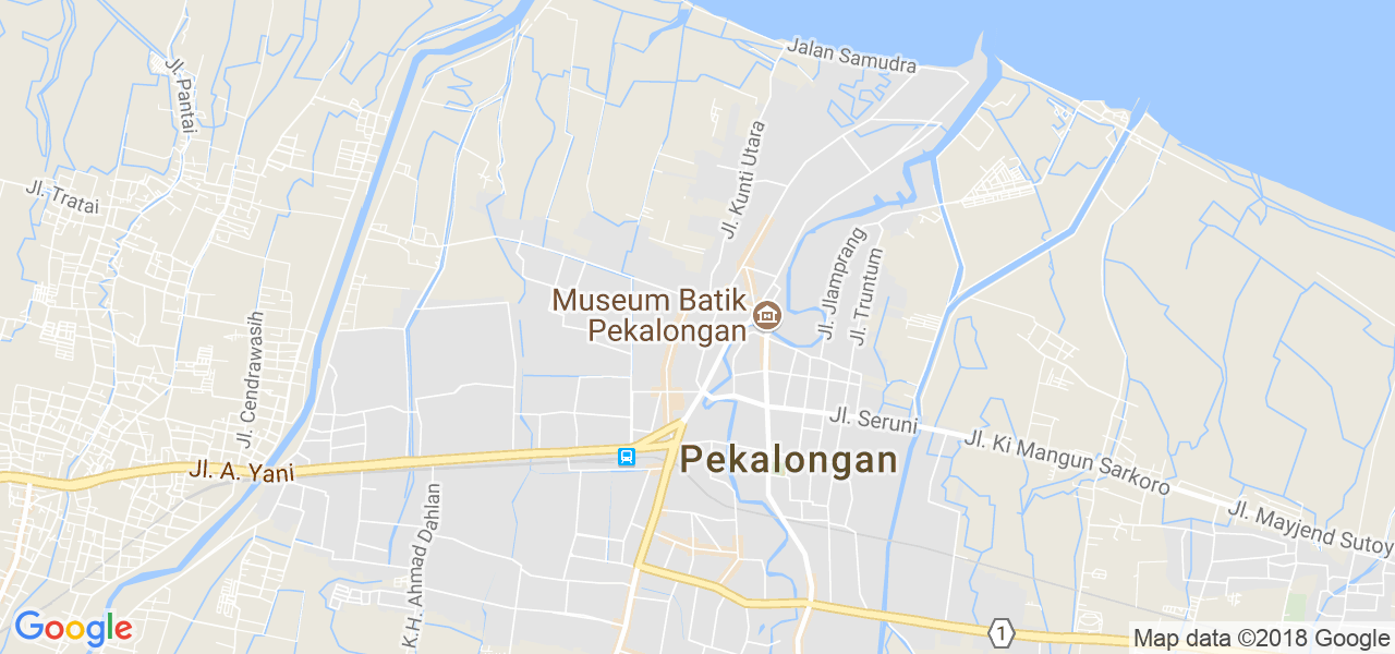 map of the city of Pakalongan