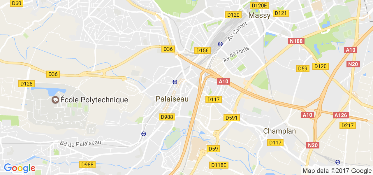 map de la ville de Palaiseau