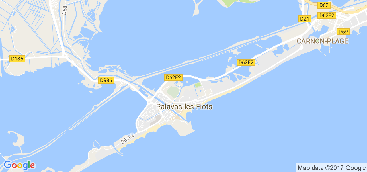 map de la ville de Palavas-les-Flots