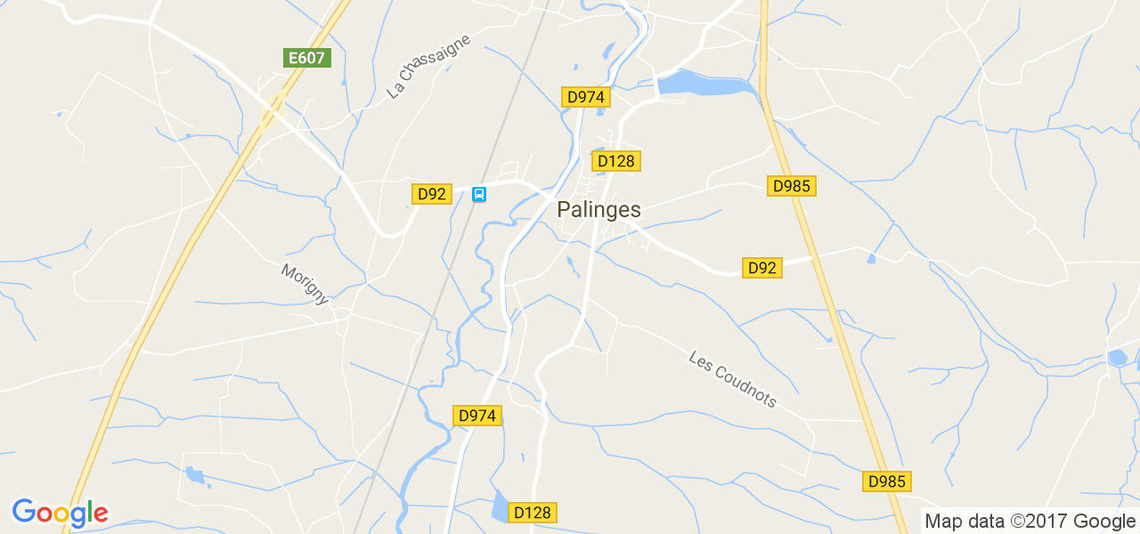 map de la ville de Palinges