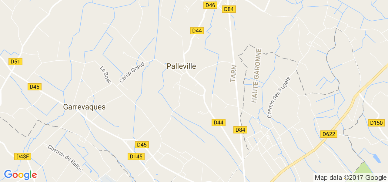 map de la ville de Palleville