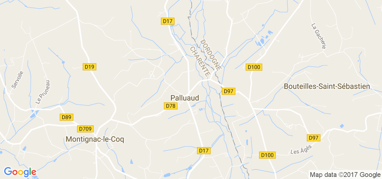 map de la ville de Palluaud