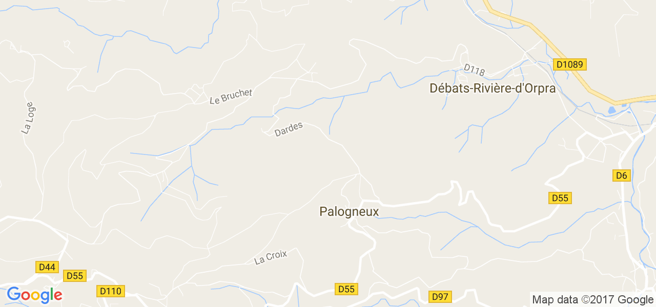 map de la ville de Palogneux