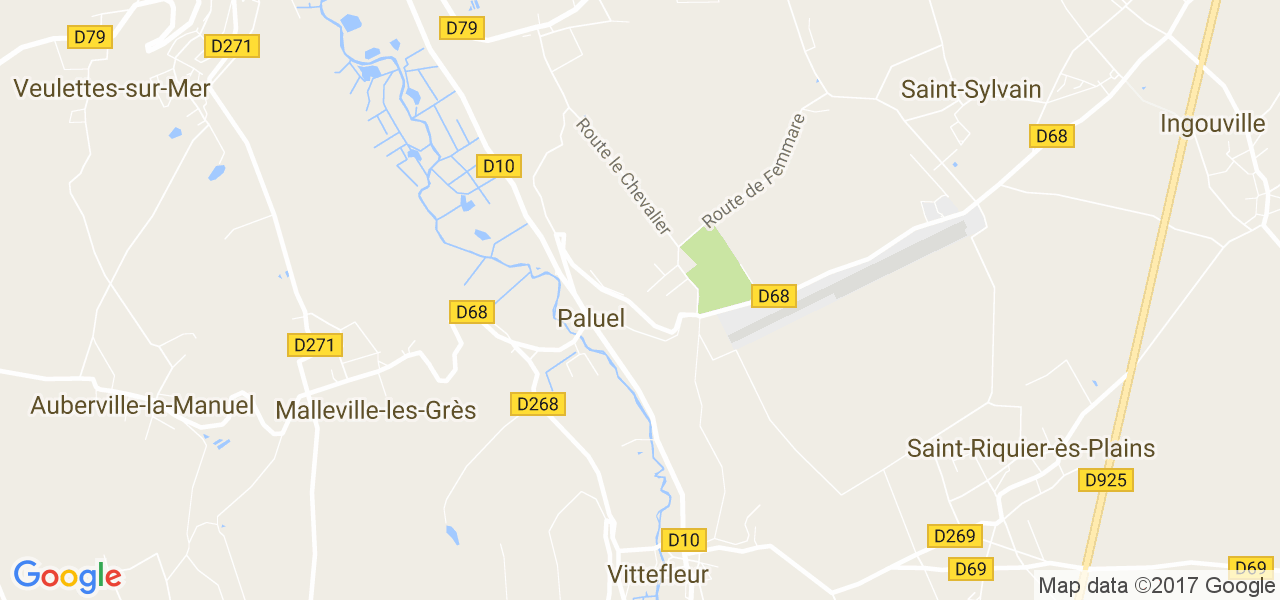 map de la ville de Paluel