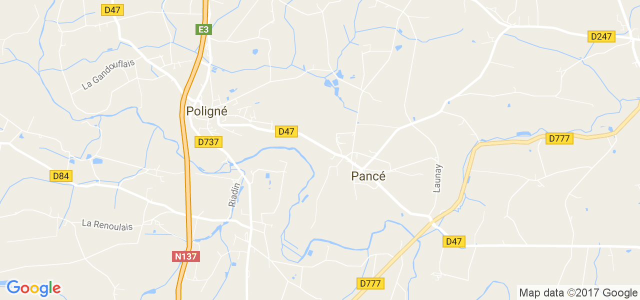 map de la ville de Pancé