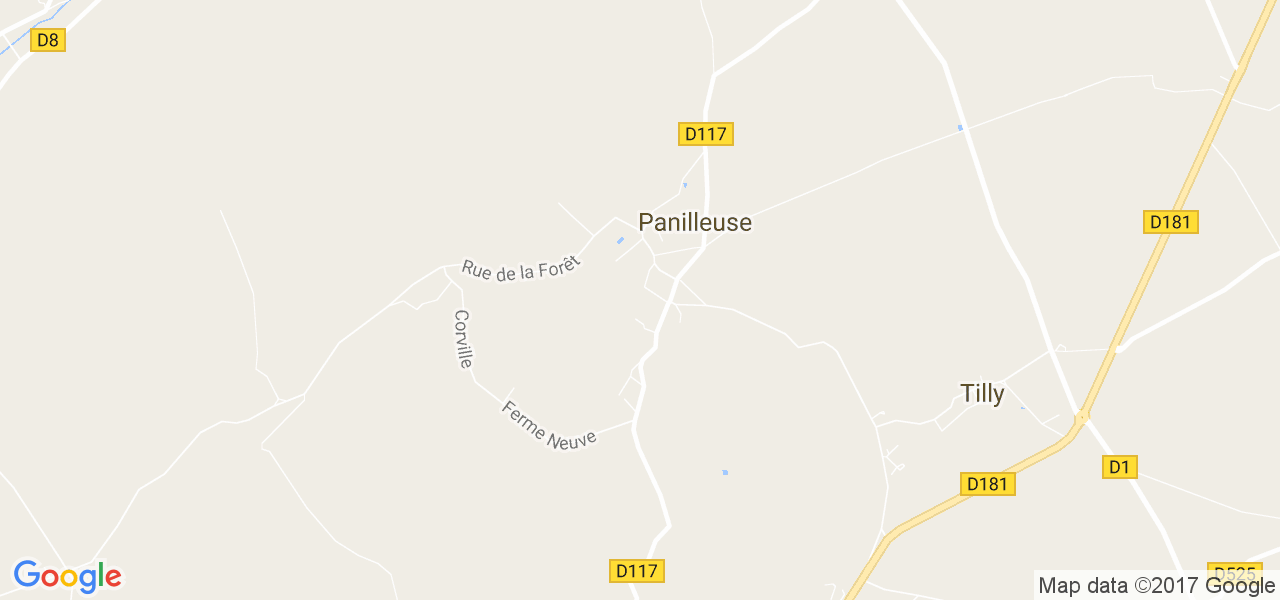 map de la ville de Panilleuse