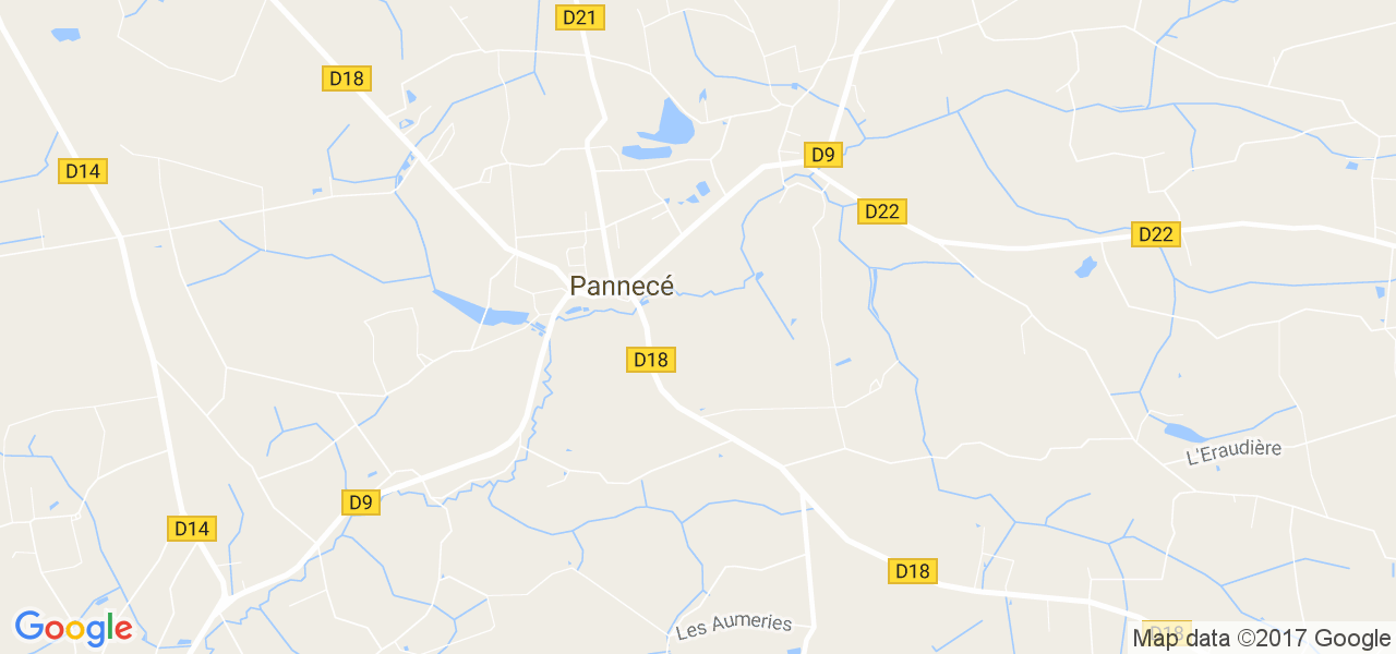 map de la ville de Pannecé