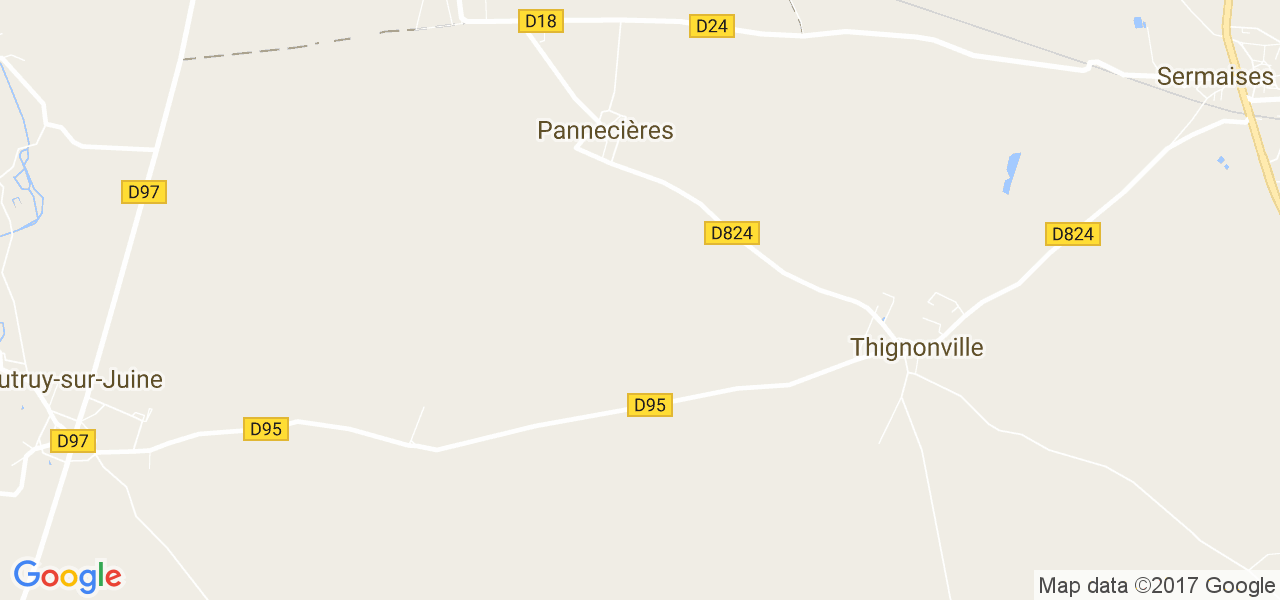 map de la ville de Pannecières