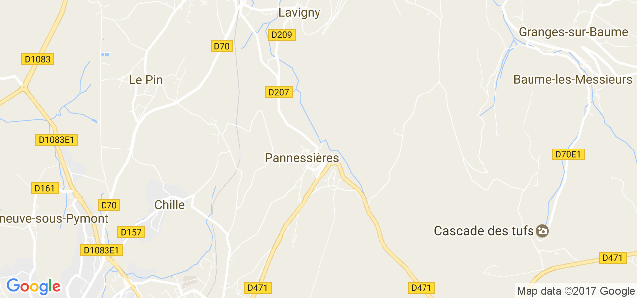 map de la ville de Pannessières