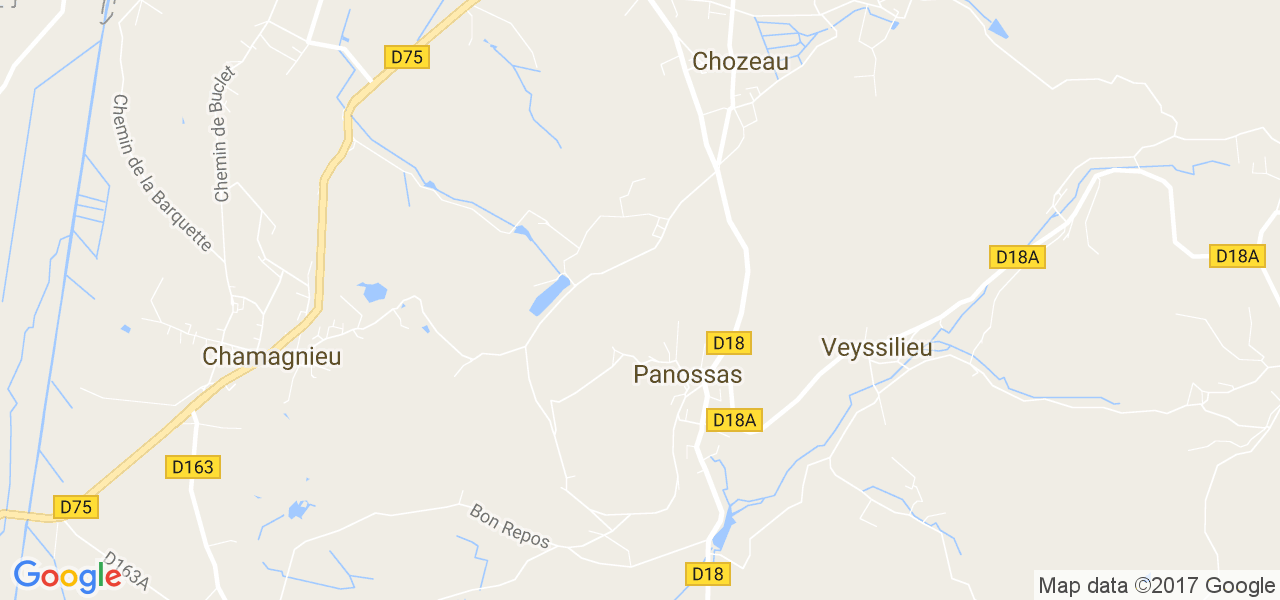 map de la ville de Panossas