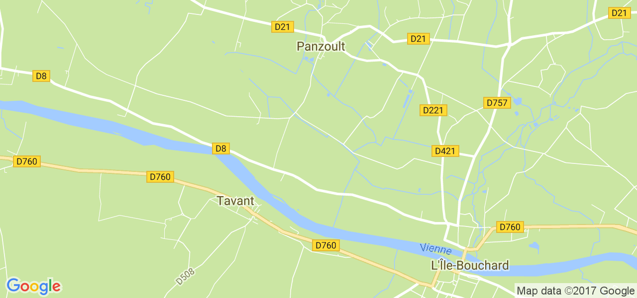 map de la ville de Panzoult