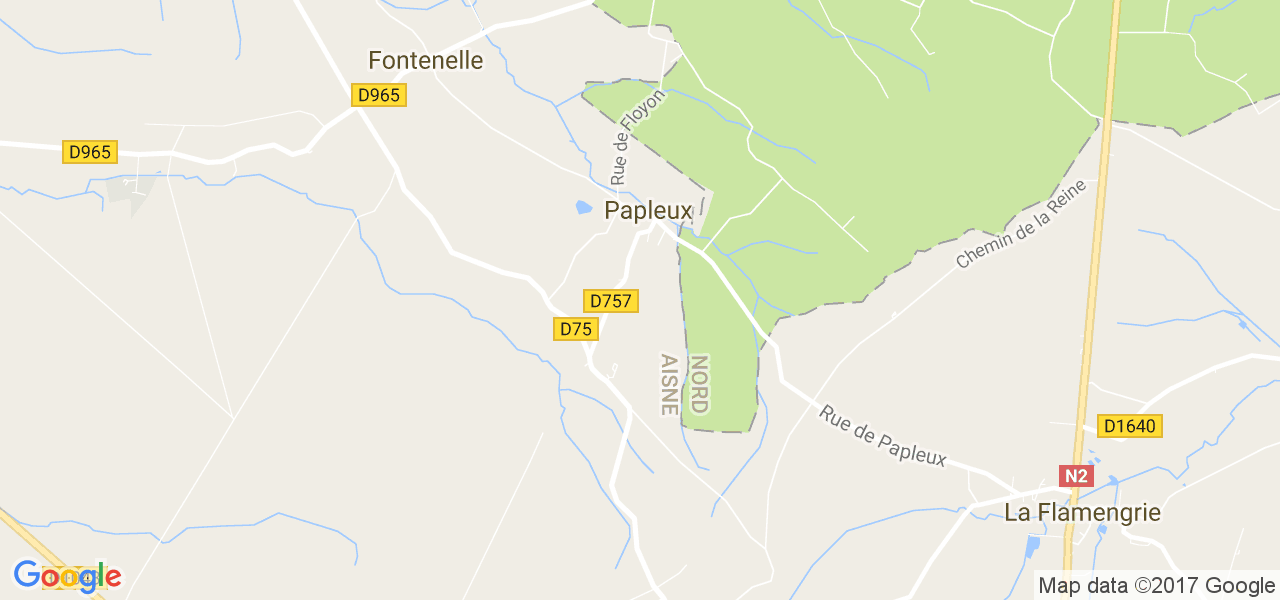 map de la ville de Papleux