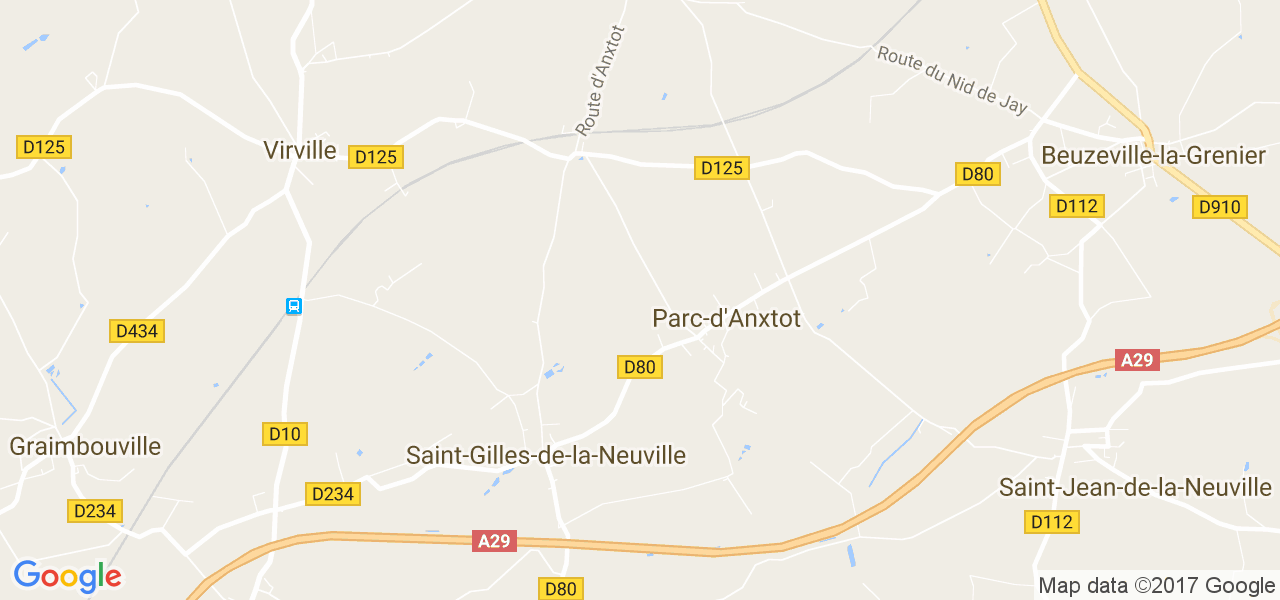 map de la ville de Parc-d'Anxtot