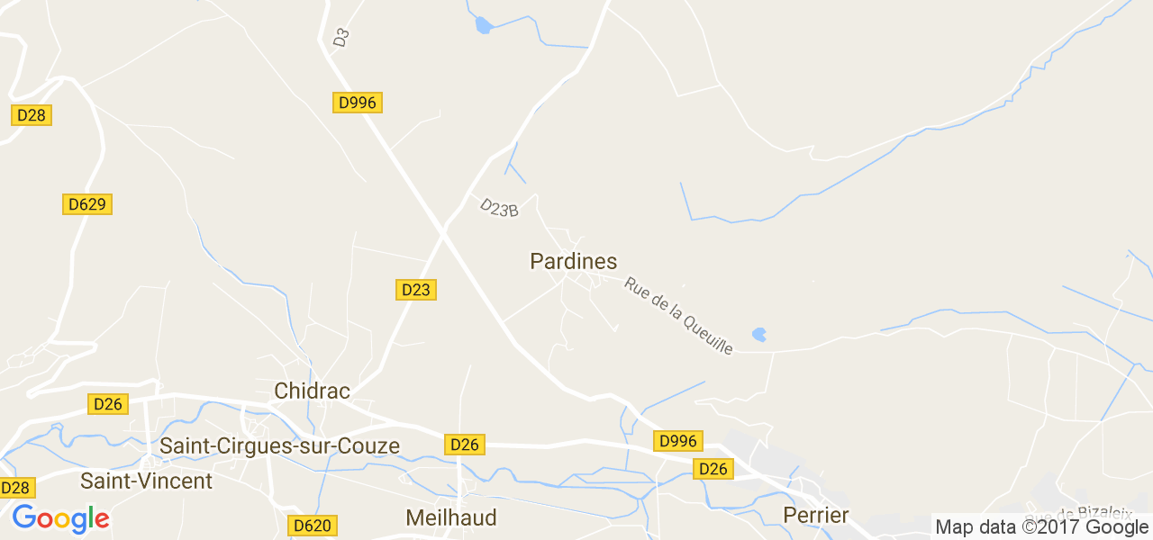 map de la ville de Pardines