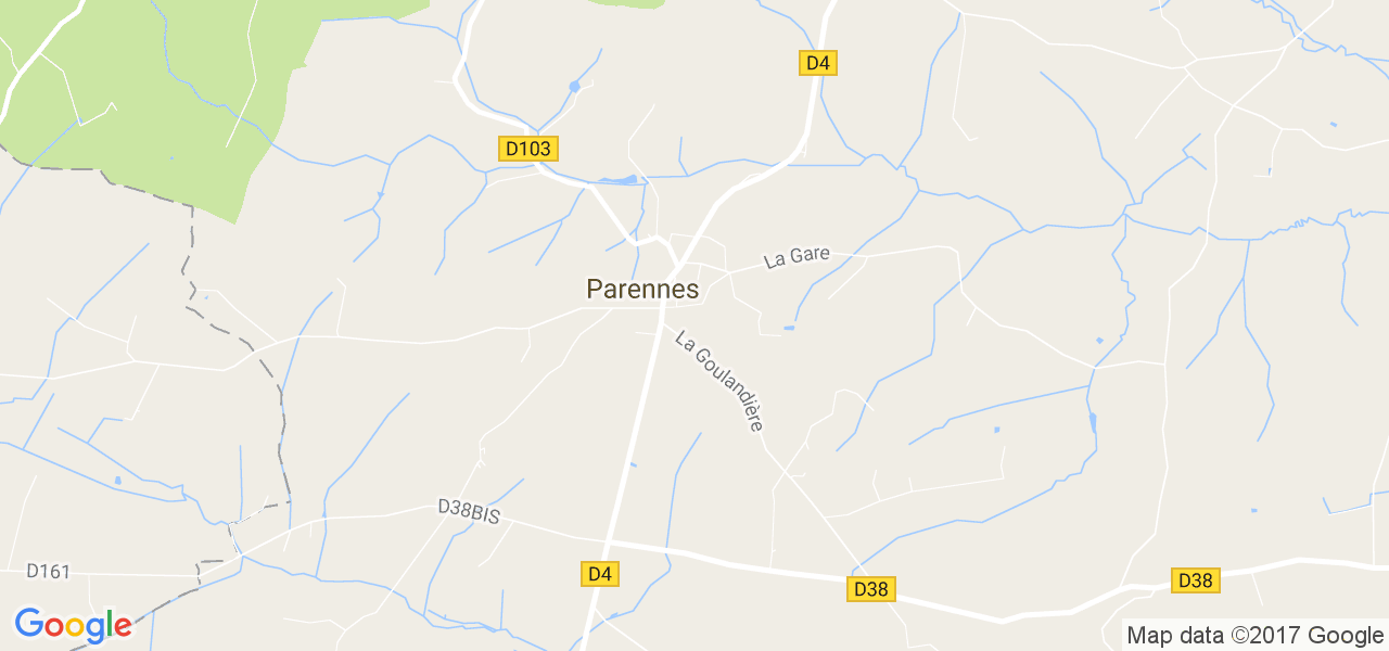 map de la ville de Parennes