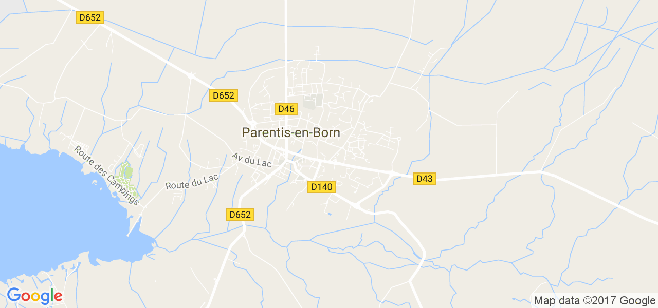 map de la ville de Parentis-en-Born