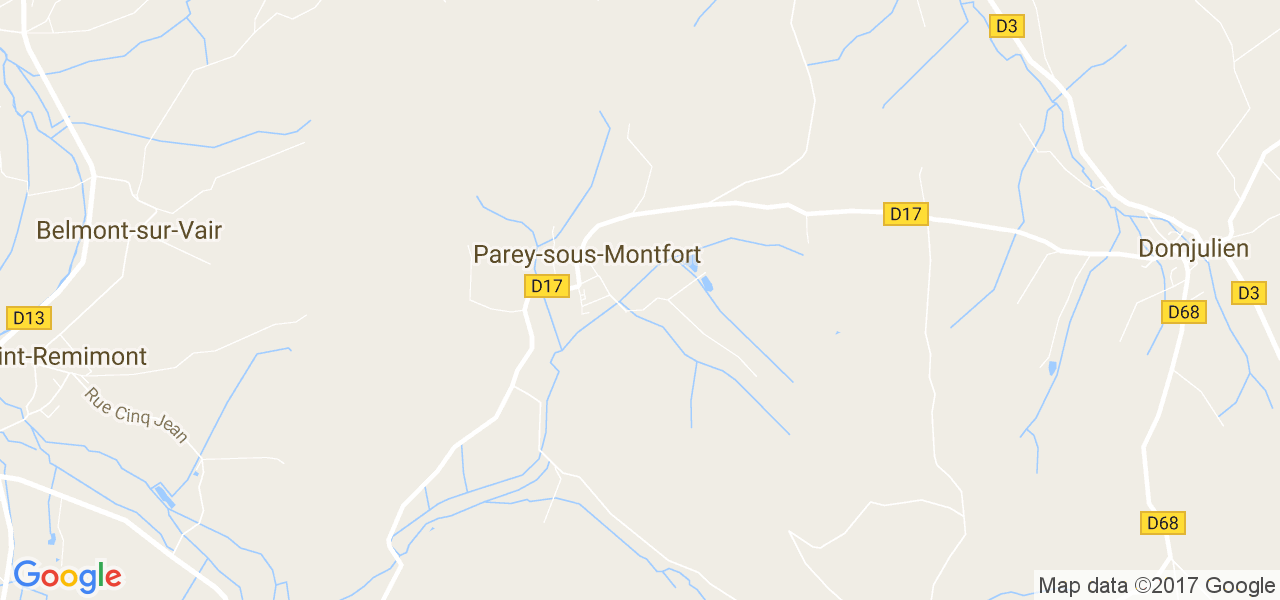 map de la ville de Parey-sous-Montfort