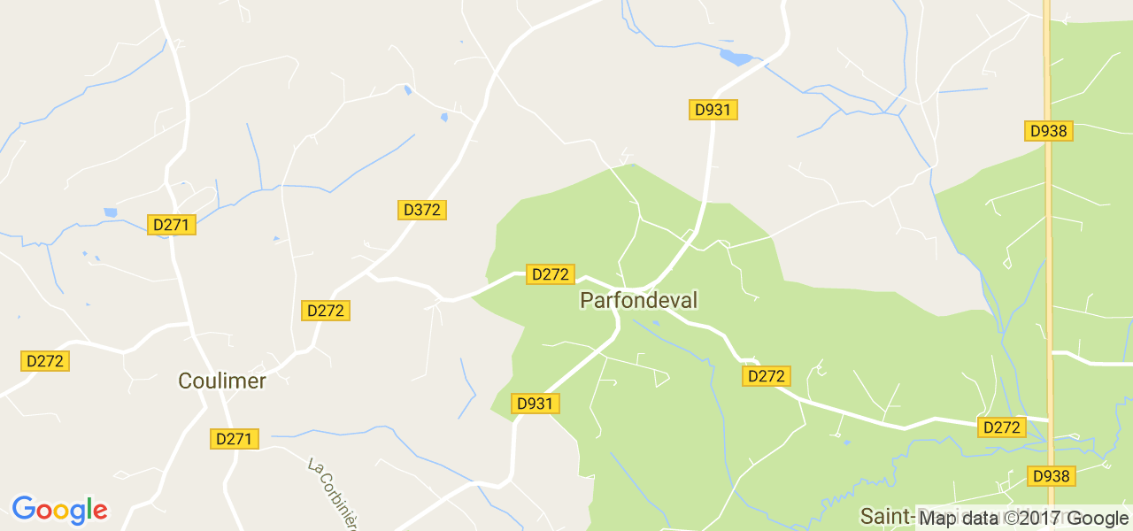 map de la ville de Parfondeval