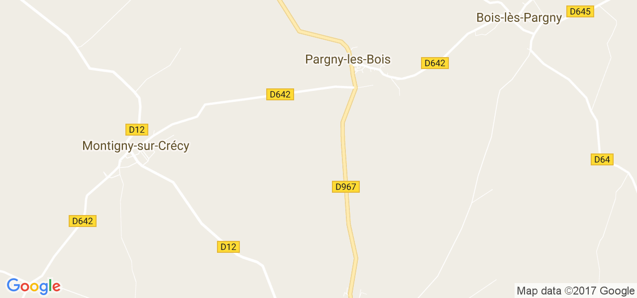 map de la ville de Pargny-les-Bois