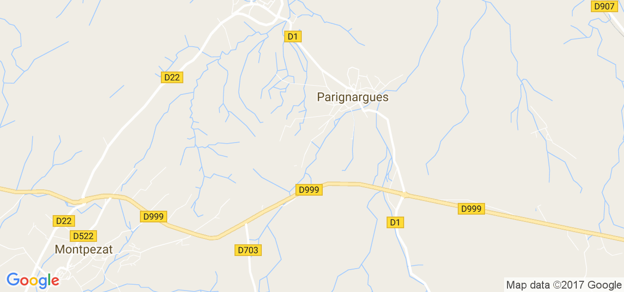 map de la ville de Parignargues