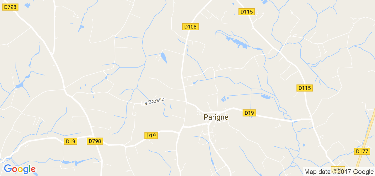 map de la ville de Parigné