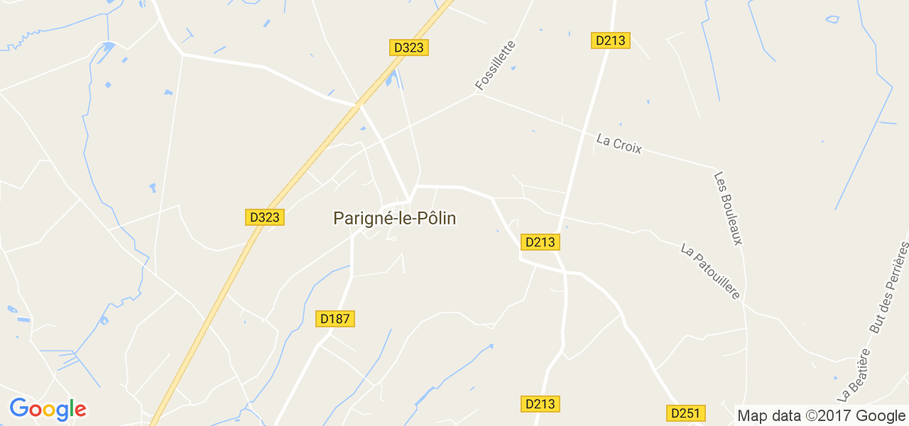 map de la ville de Parigné-le-Pôlin