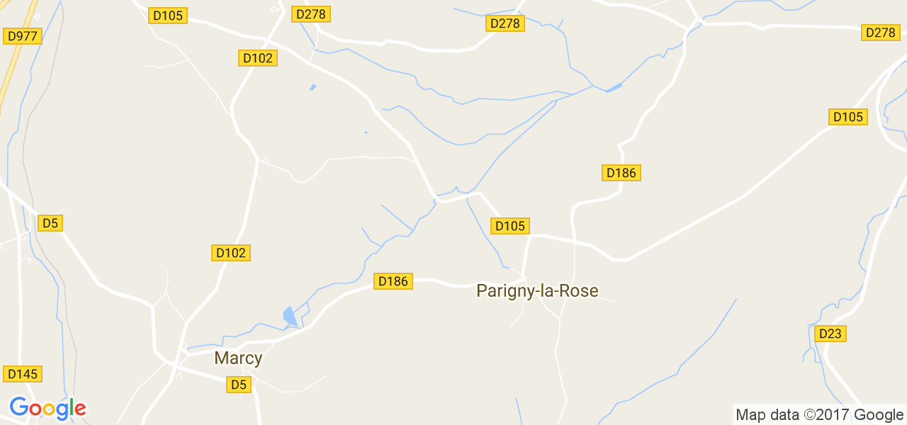 map de la ville de Parigny-la-Rose