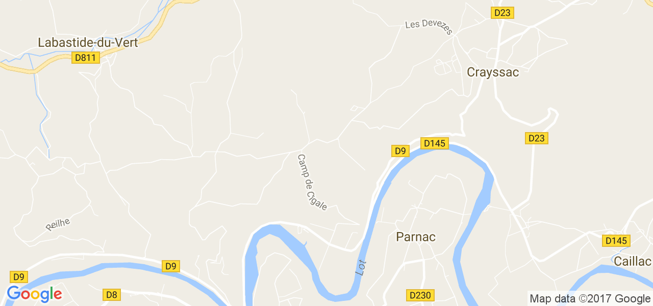 map de la ville de Parnac