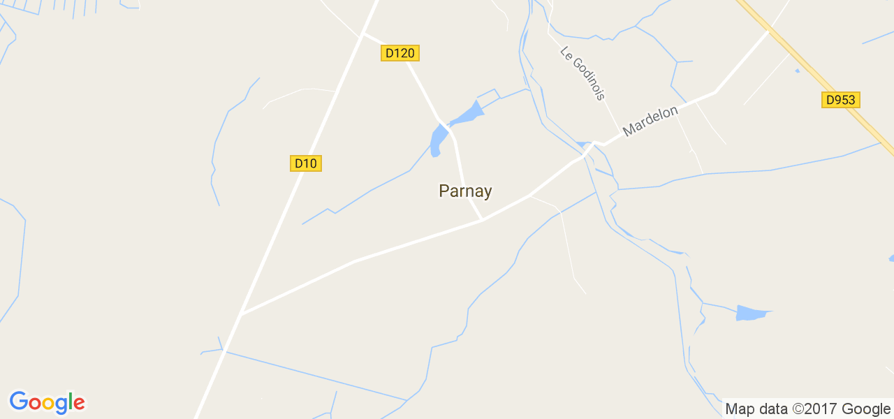 map de la ville de Parnay