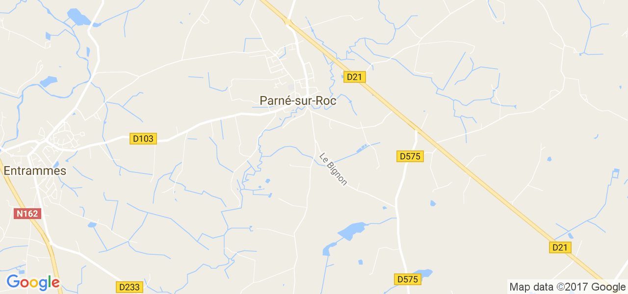 map de la ville de Parné-sur-Roc