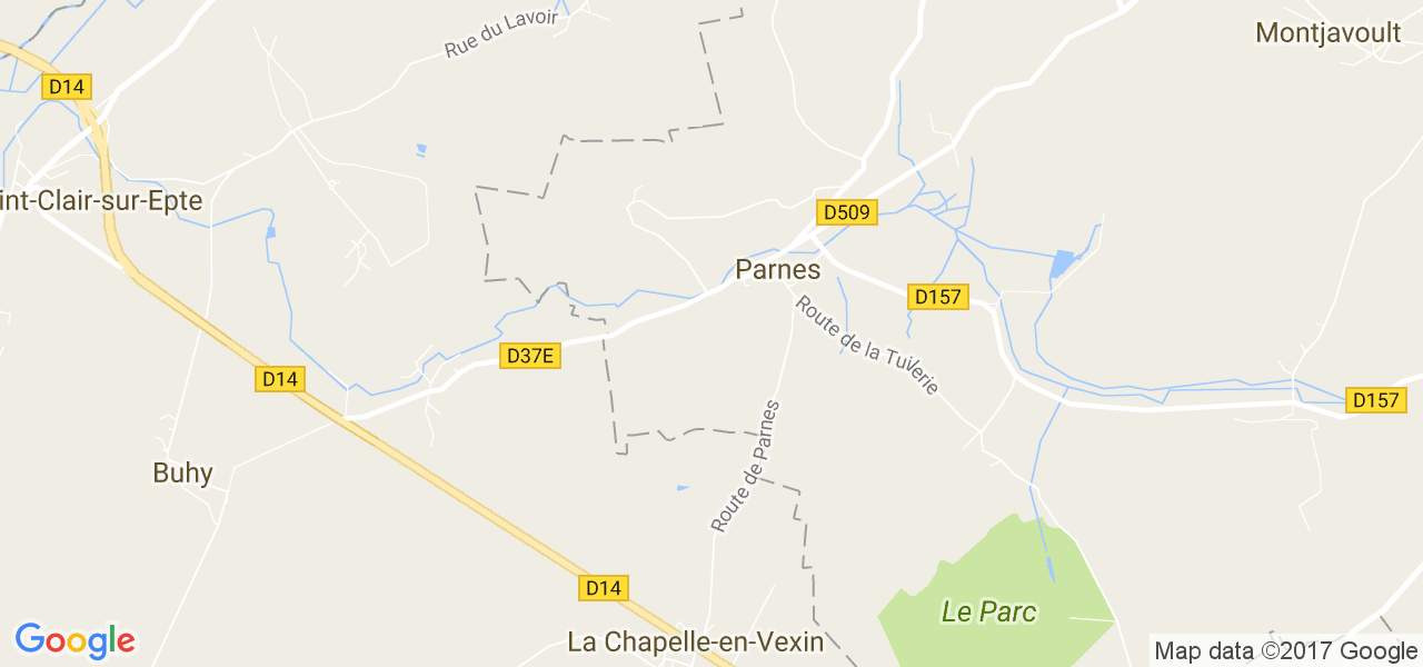 map de la ville de Parnes