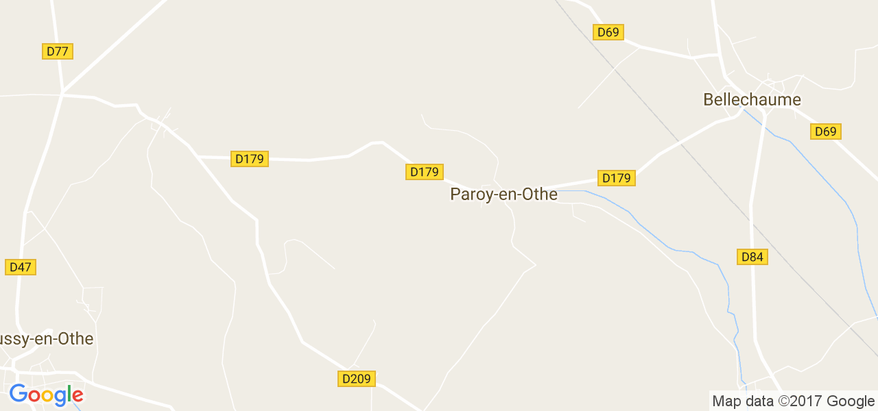 map de la ville de Paroy-en-Othe