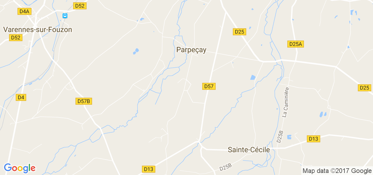 map de la ville de Parpeçay