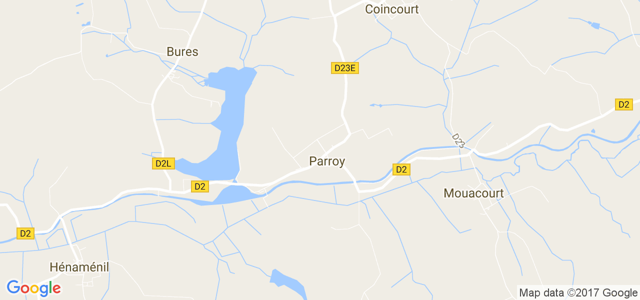 map de la ville de Parroy