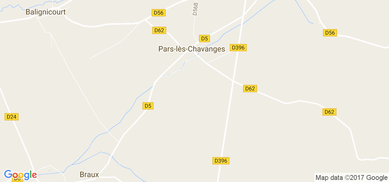 map de la ville de Pars-lès-Chavanges