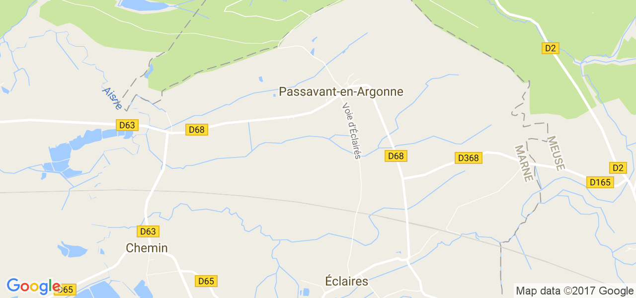 map de la ville de Passavant-en-Argonne