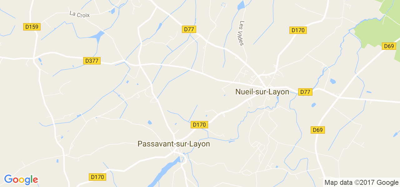 map de la ville de Passavant-sur-Layon