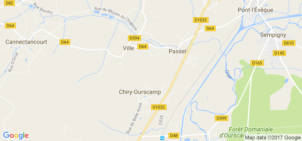 map de la ville de Passel