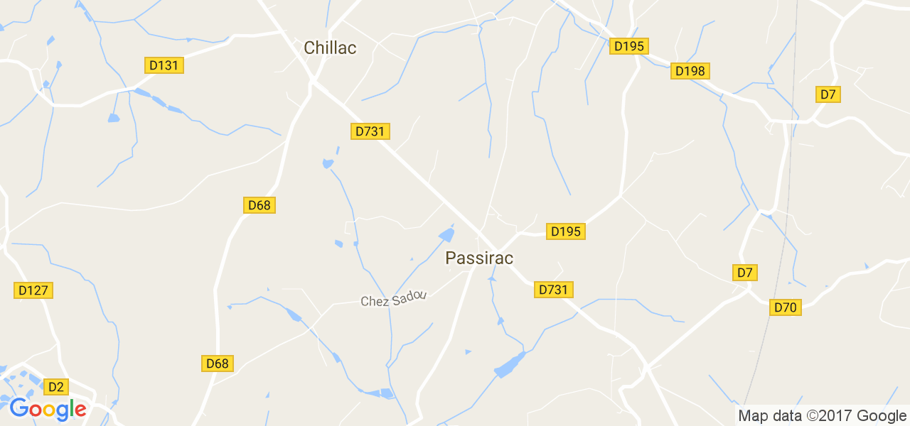 map de la ville de Passirac