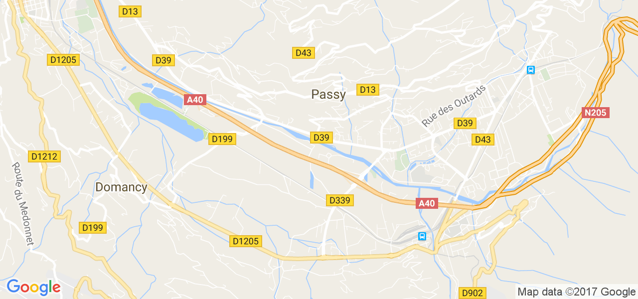 map de la ville de Passy