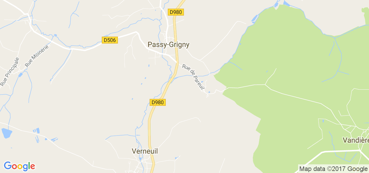 map de la ville de Passy-Grigny