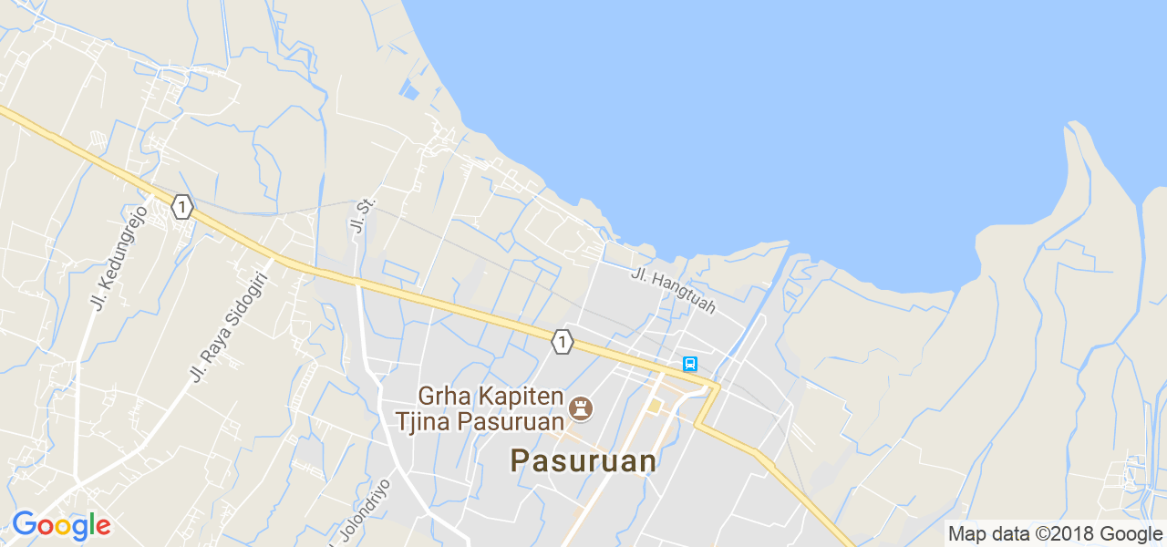 map de la ville de Pasuruan