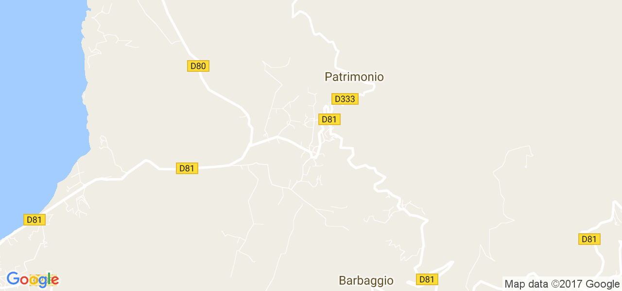 map de la ville de Patrimonio