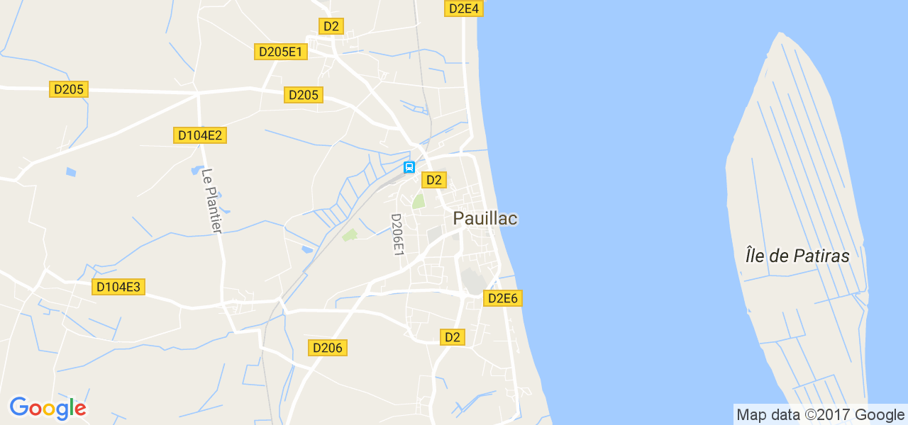 map de la ville de Pauillac