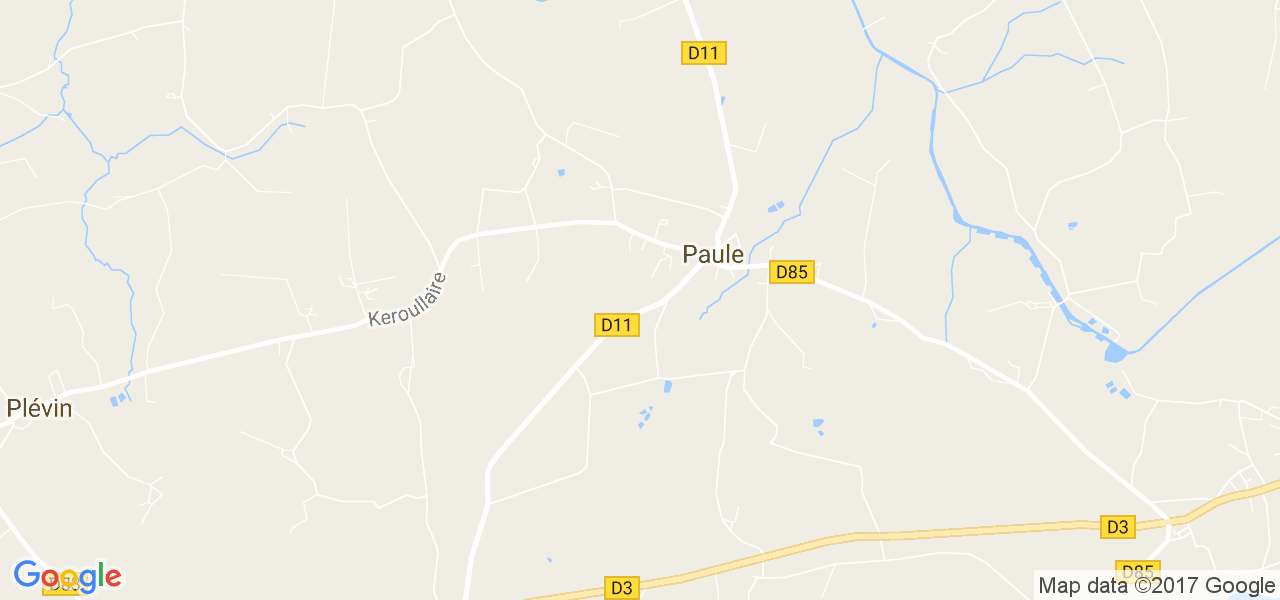 map de la ville de Paule